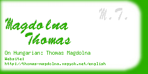 magdolna thomas business card